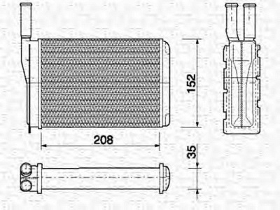 MAGNETI MARELLI 350218154000 -  Теплообменник, отопление салона